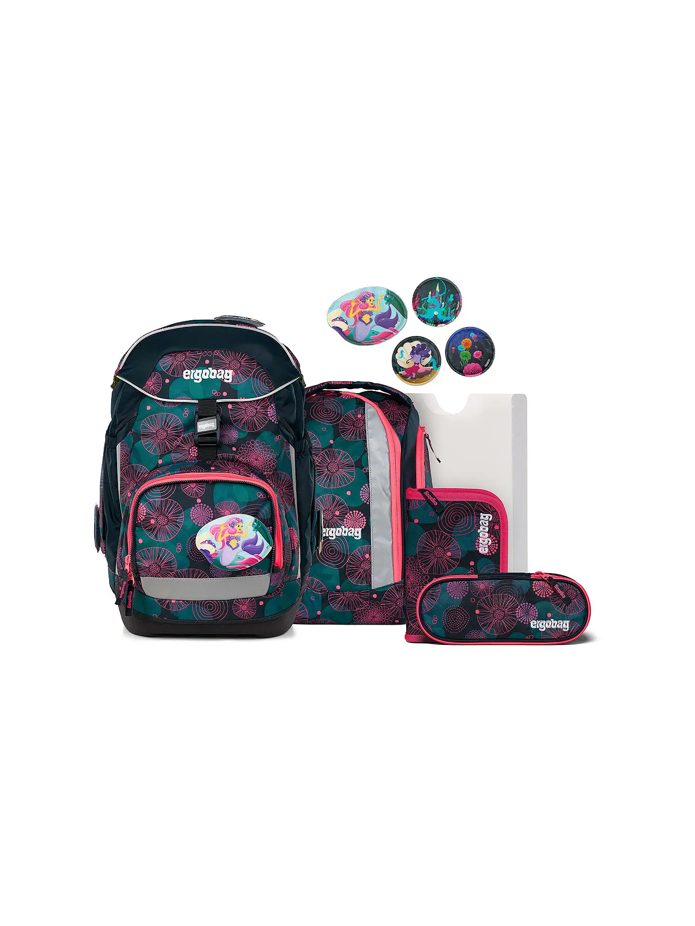 ERGOBAG | Schultaschen Set 6tlg. PACK KorallBär | 